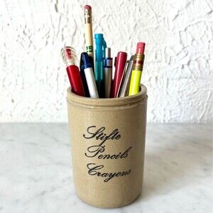 Vintage Pearsons of Chesterfield Stoneware Pencil Holder Stifte Pencils Crayons